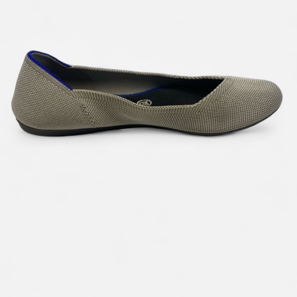 Rothy’s Flax Birdseye Round Toe Flats 8.5 Gray Neutral Sustainable Luxe - Picture 4 of 8